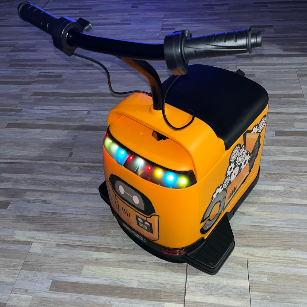Kids Ride-On Toy Scooter with Lights - Yellow